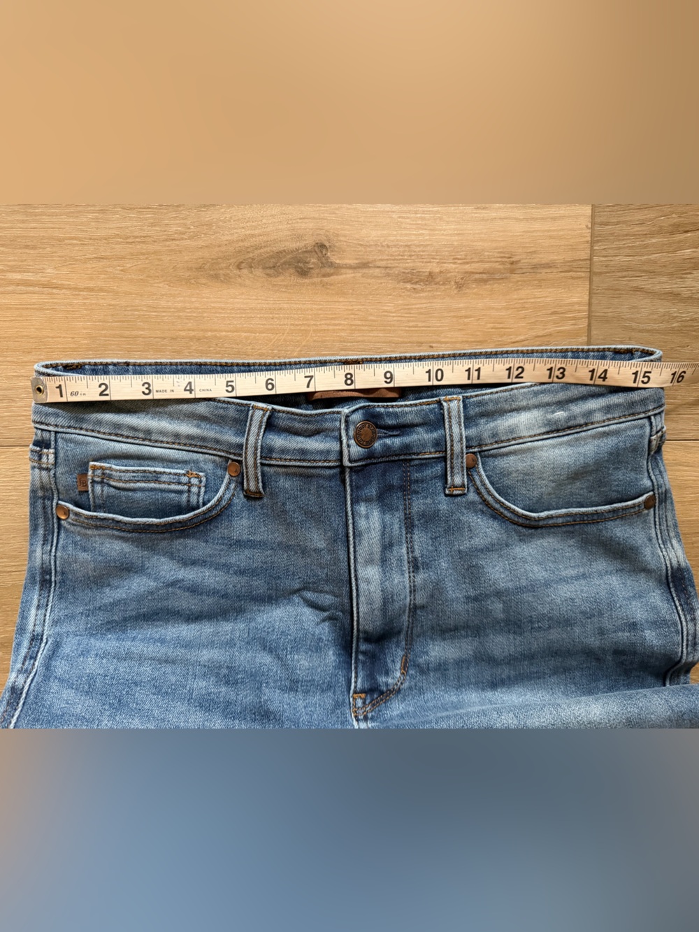JUDY BLUE High Waist Tummy Control Back Pocket Embroidery Bootcut Jeans NWOT - Picture 4 of 9